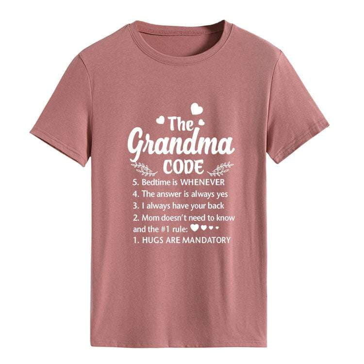 Grandma Code shirts, letter print shirts, round neck shirts - available at Sparq Mart