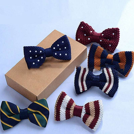 boys fashion bowtie, childrens bow tie, kids knit tie - available at Sparq Mart