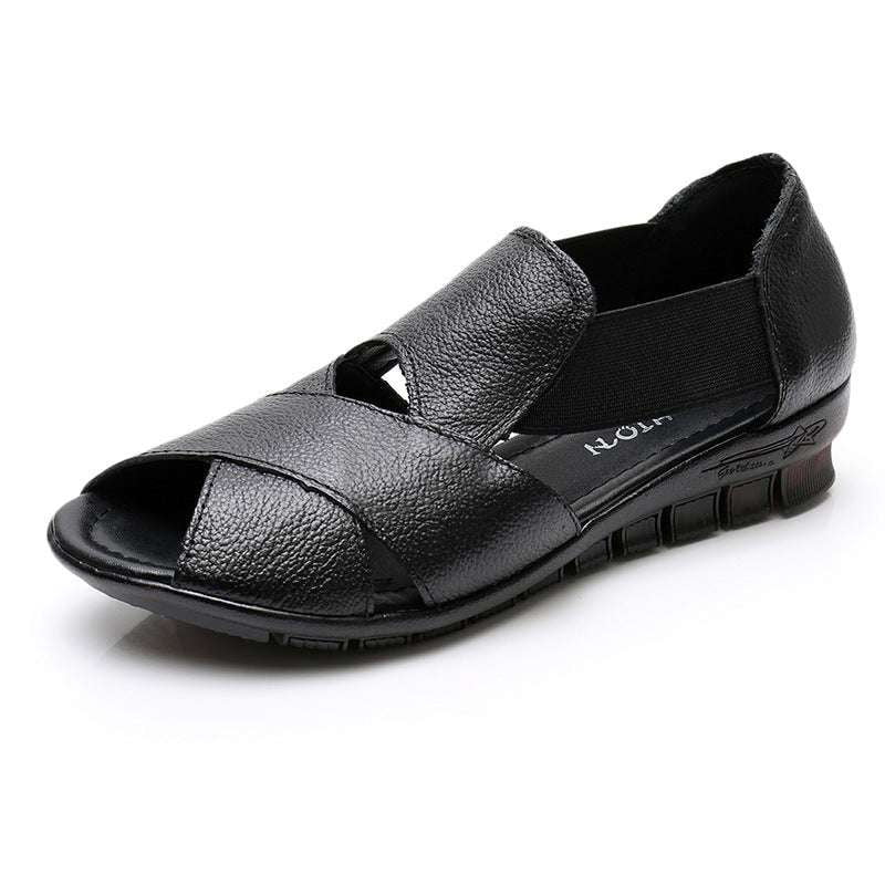 Comfortable Stylish Sandals, Durable Leather Sandals, Women's Casual Footwear - available at Sparq Mart