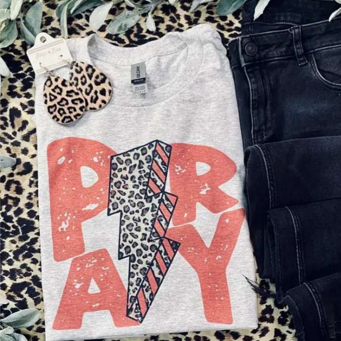 Fashion Tee Gray, Letter Print Shirt, Short-sleeve Shirt - available at Sparq Mart