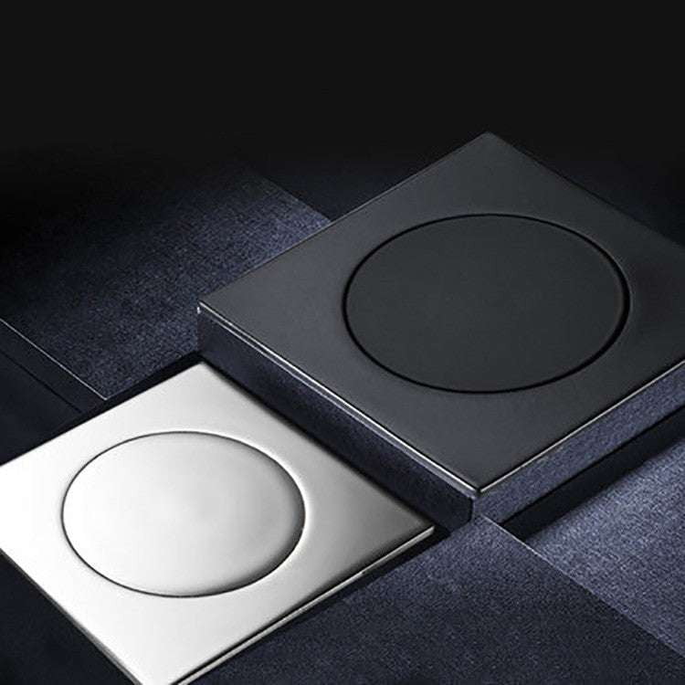 Black Pedal Floor Drain, Chrome Bounce Floor Drain, Modern Minimalist Drain - available at Sparq Mart