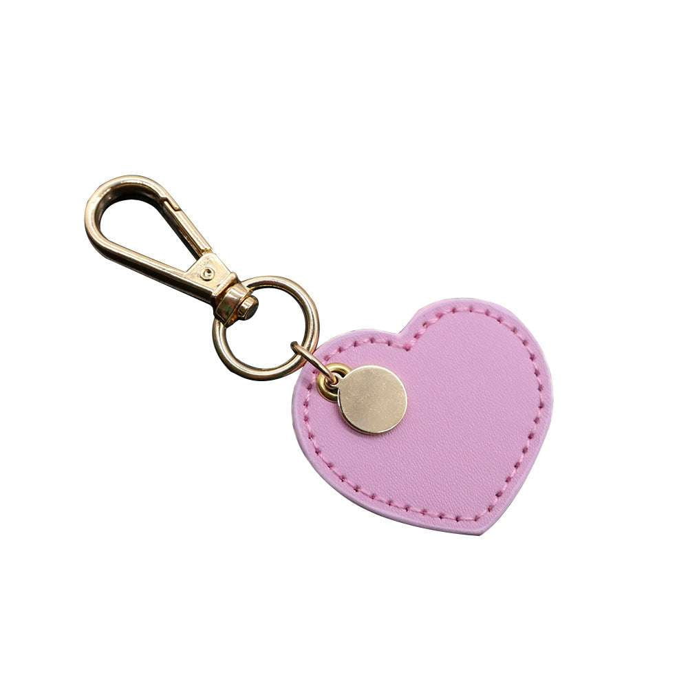 Elegant Accessory Charm, Heart Shaped Keychain, PU Leather Keychain - available at Sparq Mart