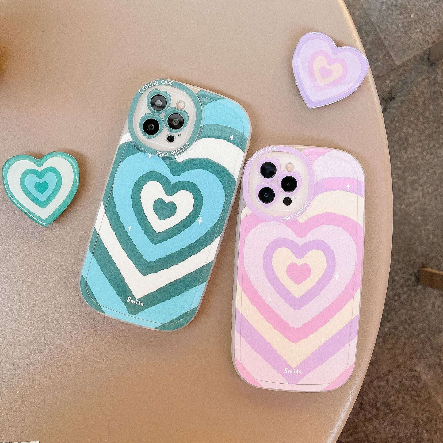 Couple Phone Cover, iPhone Silicone Holder, Silicone Heart Case - available at Sparq Mart