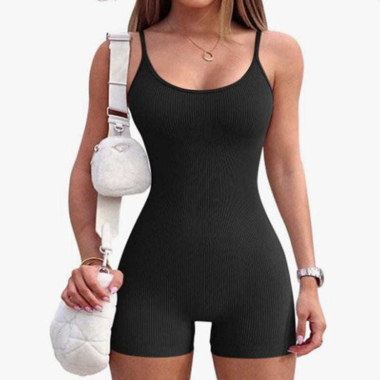 Sexy Tight Rompers, Summer One-piece Shorts, Suspender Shorts Outfit - available at Sparq Mart