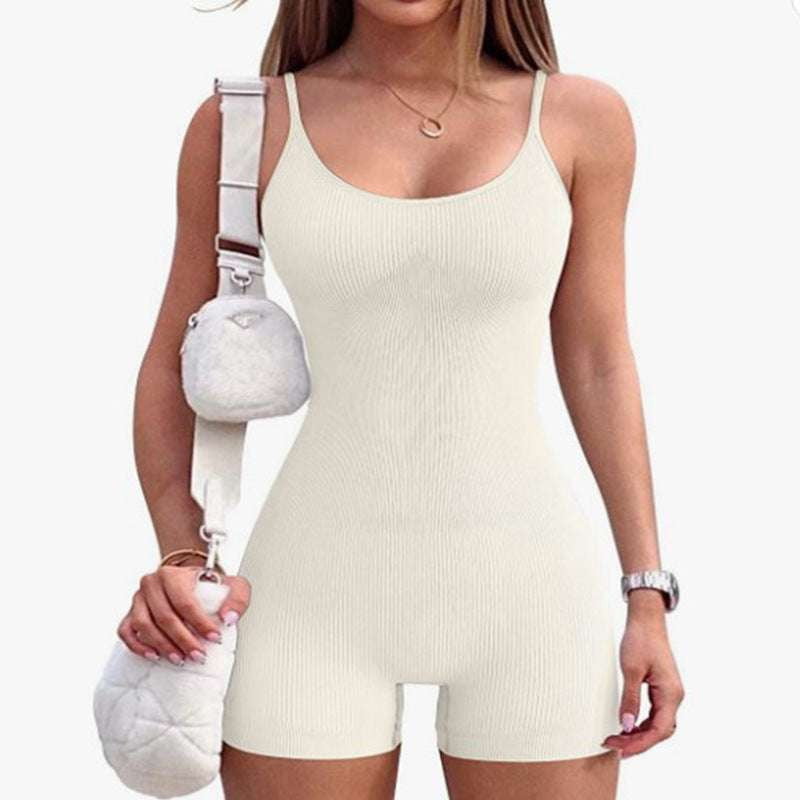 Sexy Tight Rompers, Summer One-piece Shorts, Suspender Shorts Outfit - available at Sparq Mart