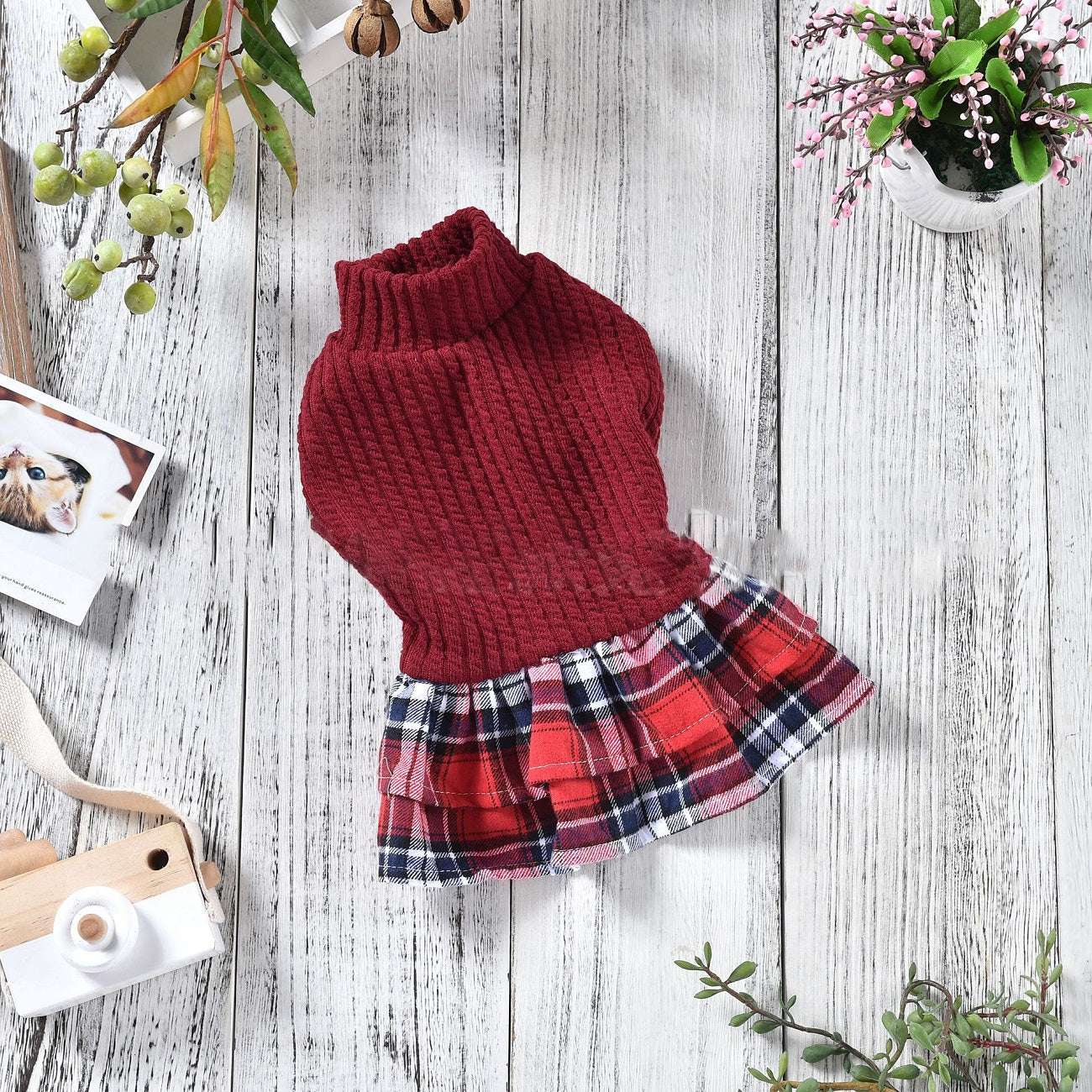 autopostr_pinterest_64088, pet clothes for autumn and winter, plaid skirt for dogs, wholesale dog clothes - available at Sparq Mart