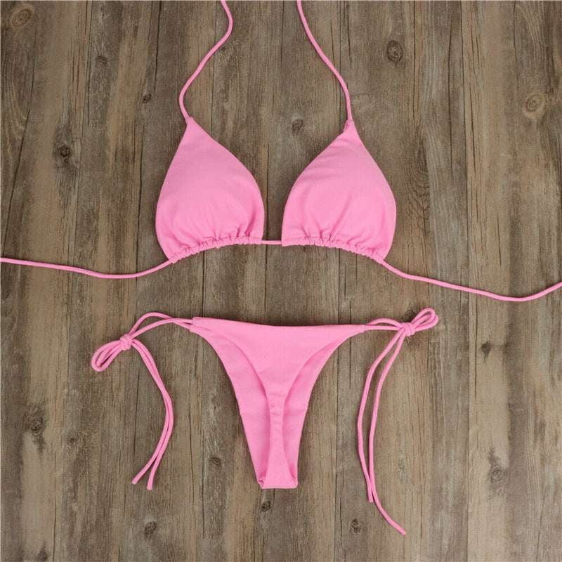 halter bikini sets, ladies swimwear fashion, split swimsuit styles - available at Sparq Mart