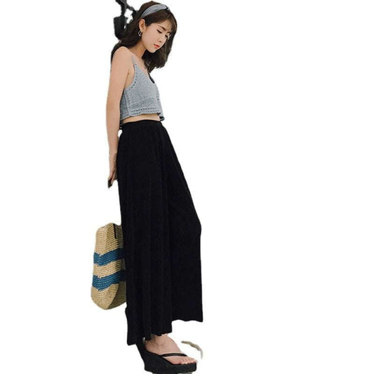 Chiffon Wide-Leg, Fashionable Pants Fit, Ice Silk Pants - available at Sparq Mart