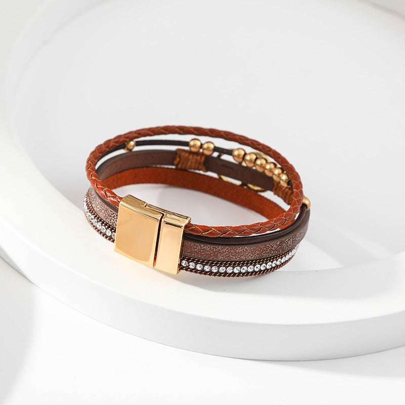 Leather Accessories, Personality Jewelry, Women's Fashion Bracelets - available at Sparq Mart