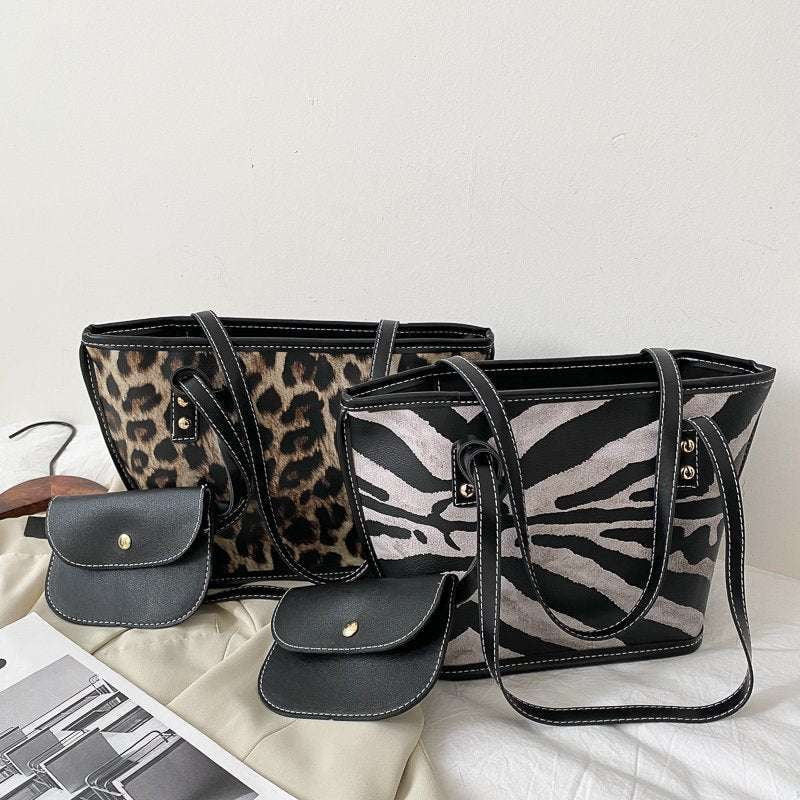 High-Quality Handbag, Leopard Print Bag, Trendy Shoulder Bag - available at Sparq Mart