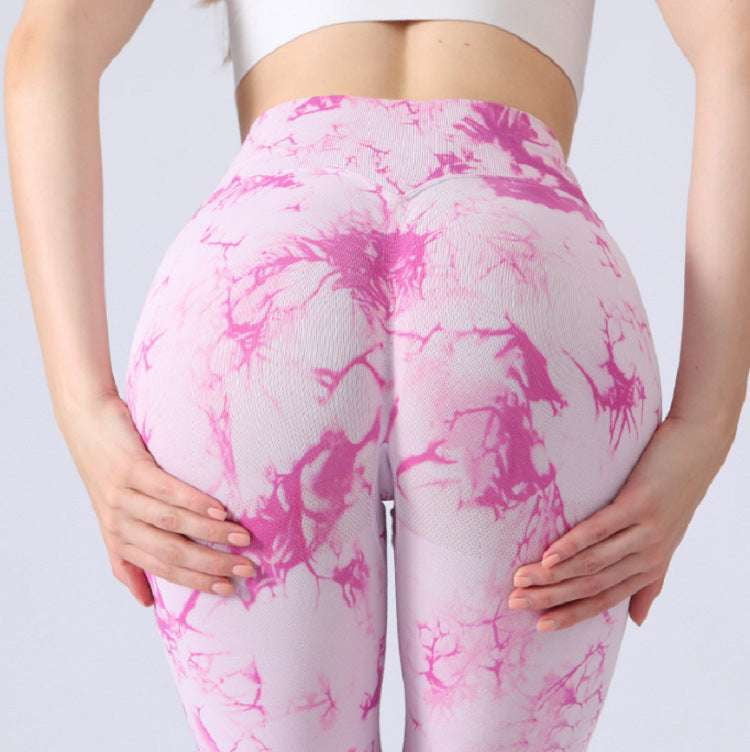 High Waist Yoga Pants, Hip Lift Activewear, Tie-Dye Yoga Leggings - available at Sparq Mart