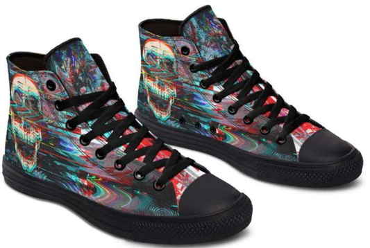 Couple Canvas Sneakers, Customizable High-Tops, Matching Canvas Shoes - available at Sparq Mart