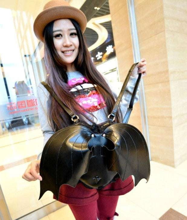 angel devil backpack, gothic bat backpack, stylish wings backpack - available at Sparq Mart