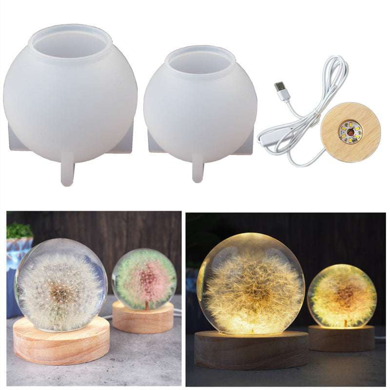 crystal ball decor, DIY nightlight mold, silicone ornament molds - available at Sparq Mart