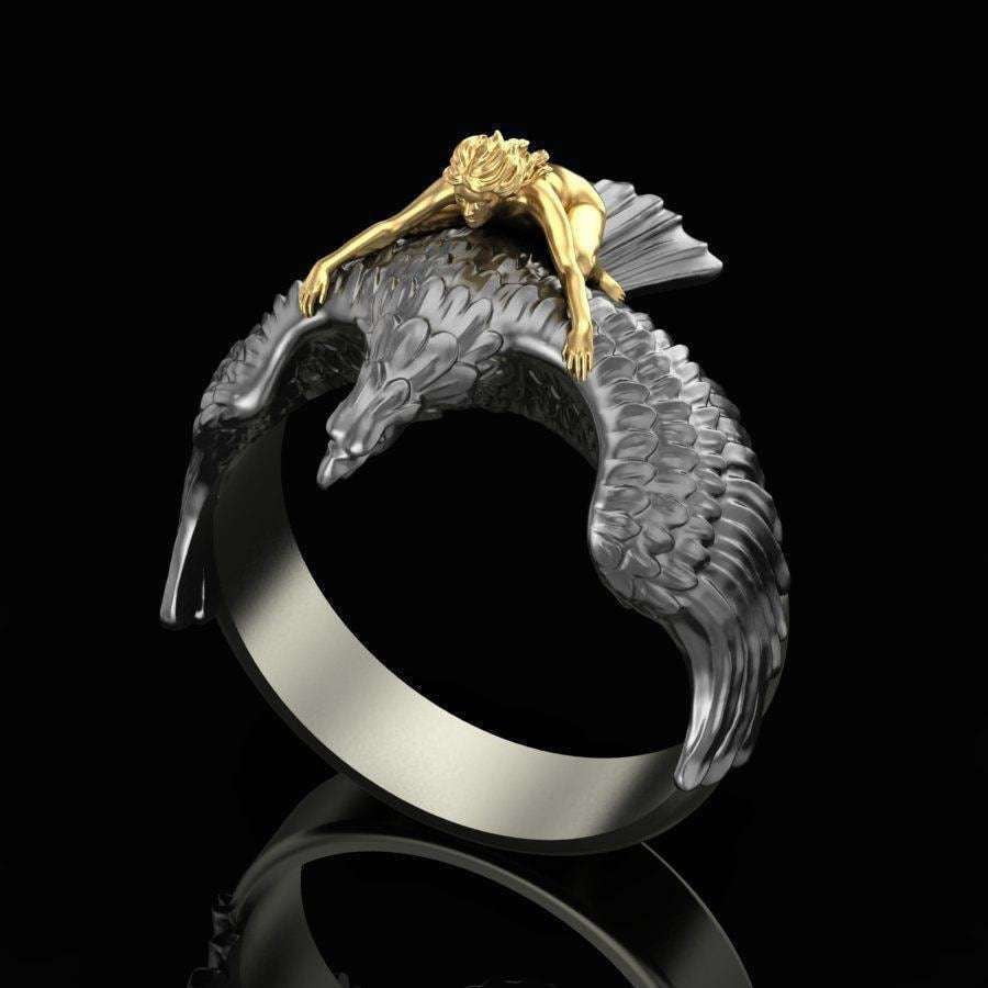 Creative Girl's Jewelry, Eagle Silver Ring, Exclusive Silver Rings - available at Sparq Mart