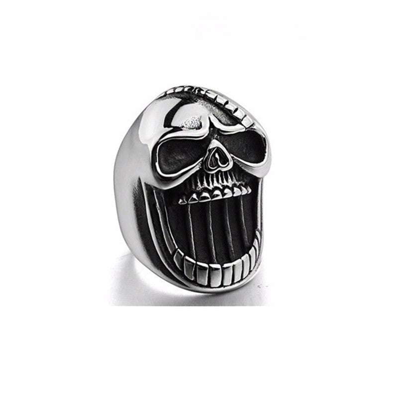 Men's Statement Rings, Silver Skull Ring, Trendy Skull Jewelry - available at Sparq Mart