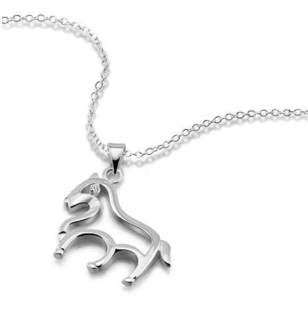 Hollow Horse Necklace, Silver Pony Pendant, Unisex Pony Necklace - available at Sparq Mart