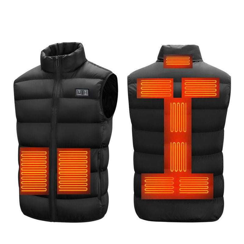 casual vest style, plus-size outerwear, USB heated vest - available at Sparq Mart