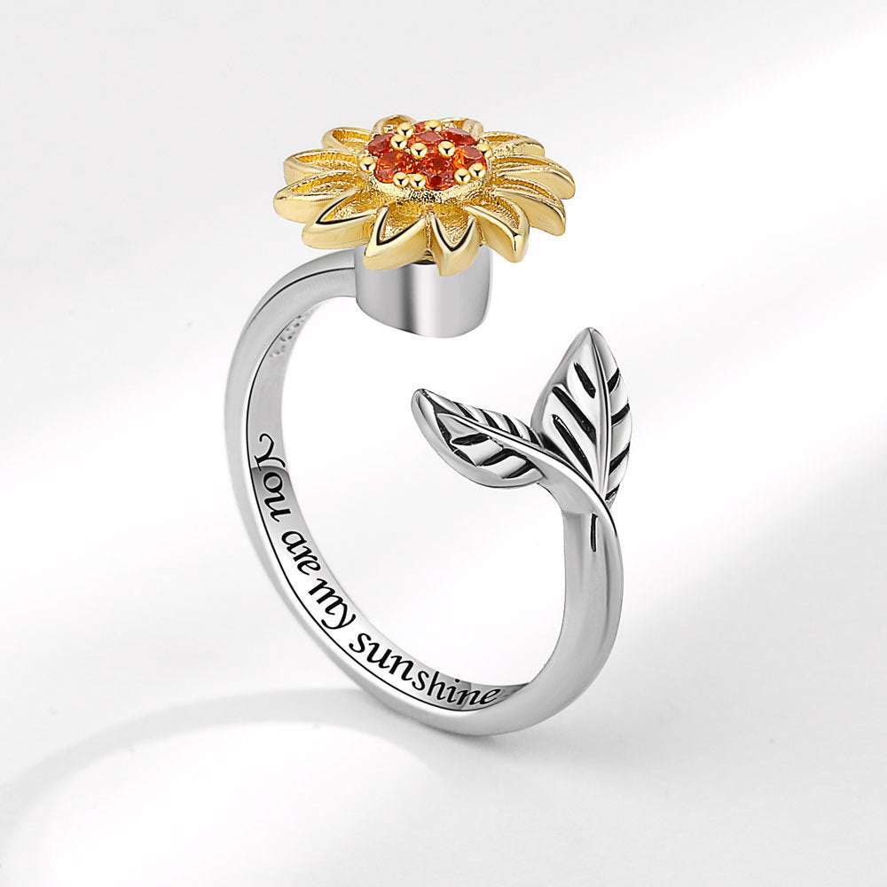 Adjustable Sunflower Ring, Fashion Adjustable Sunflower Rotating Ring, Wholesale Fashion Ring - available at Sparq Mart