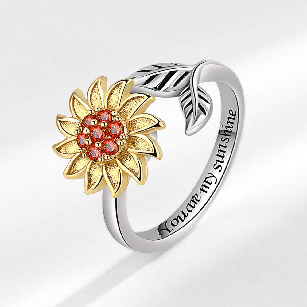 Adjustable Sunflower Ring, Fashion Adjustable Sunflower Rotating Ring, Wholesale Fashion Ring - available at Sparq Mart