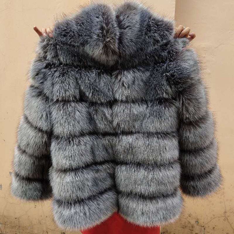 long fur coat, luxury fur coat, Winter women's fur coat - available at Sparq Mart