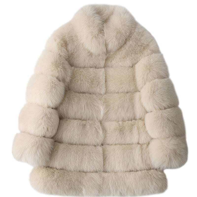 long fur coat, luxury fur coat, Winter women's fur coat - available at Sparq Mart