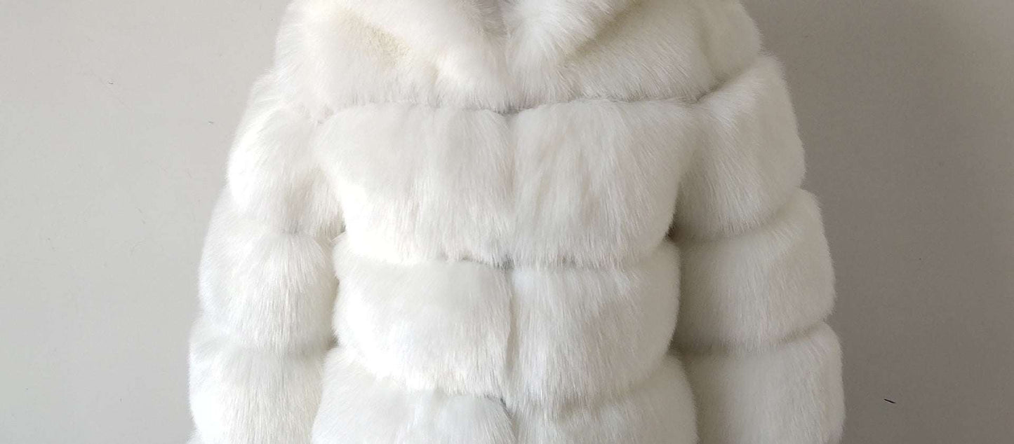 long fur coat, luxury fur coat, Winter women's fur coat - available at Sparq Mart