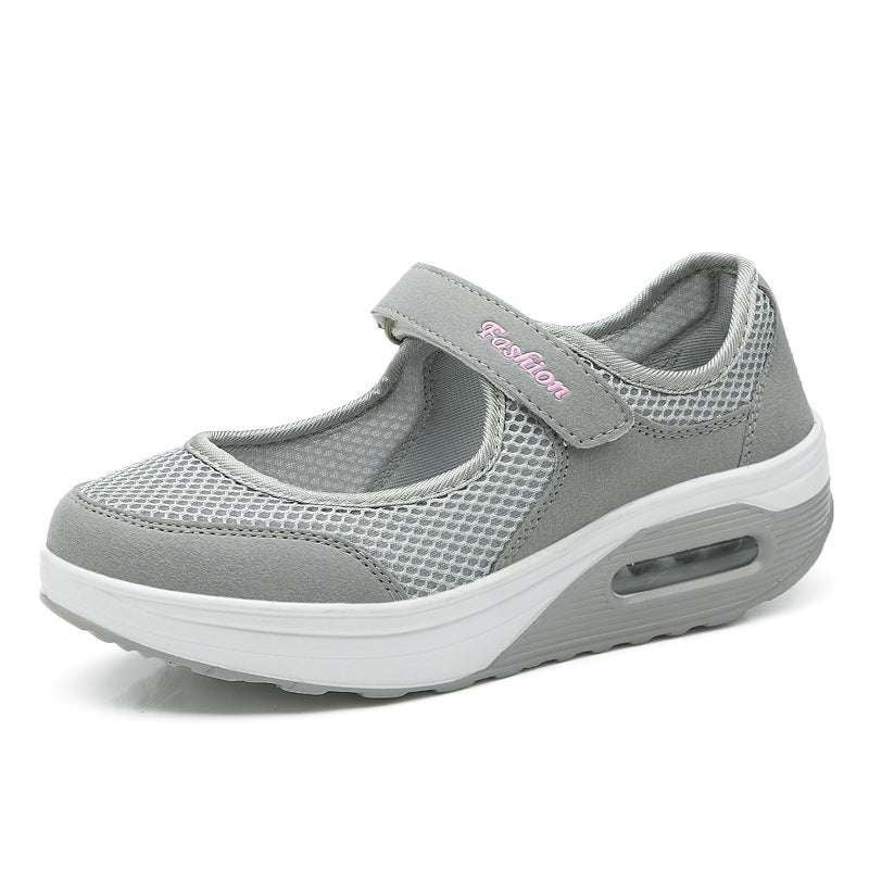 Breathable Mesh Footwear, Comfort Rocking Shoes, Soft Sole Sneakers - available at Sparq Mart