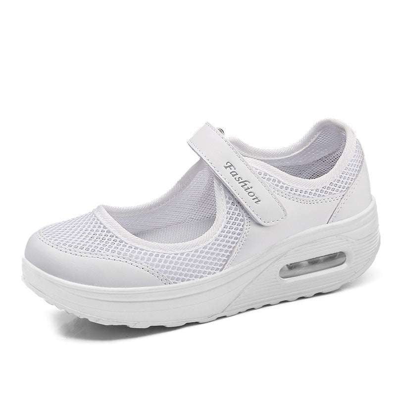 Breathable Mesh Footwear, Comfort Rocking Shoes, Soft Sole Sneakers - available at Sparq Mart