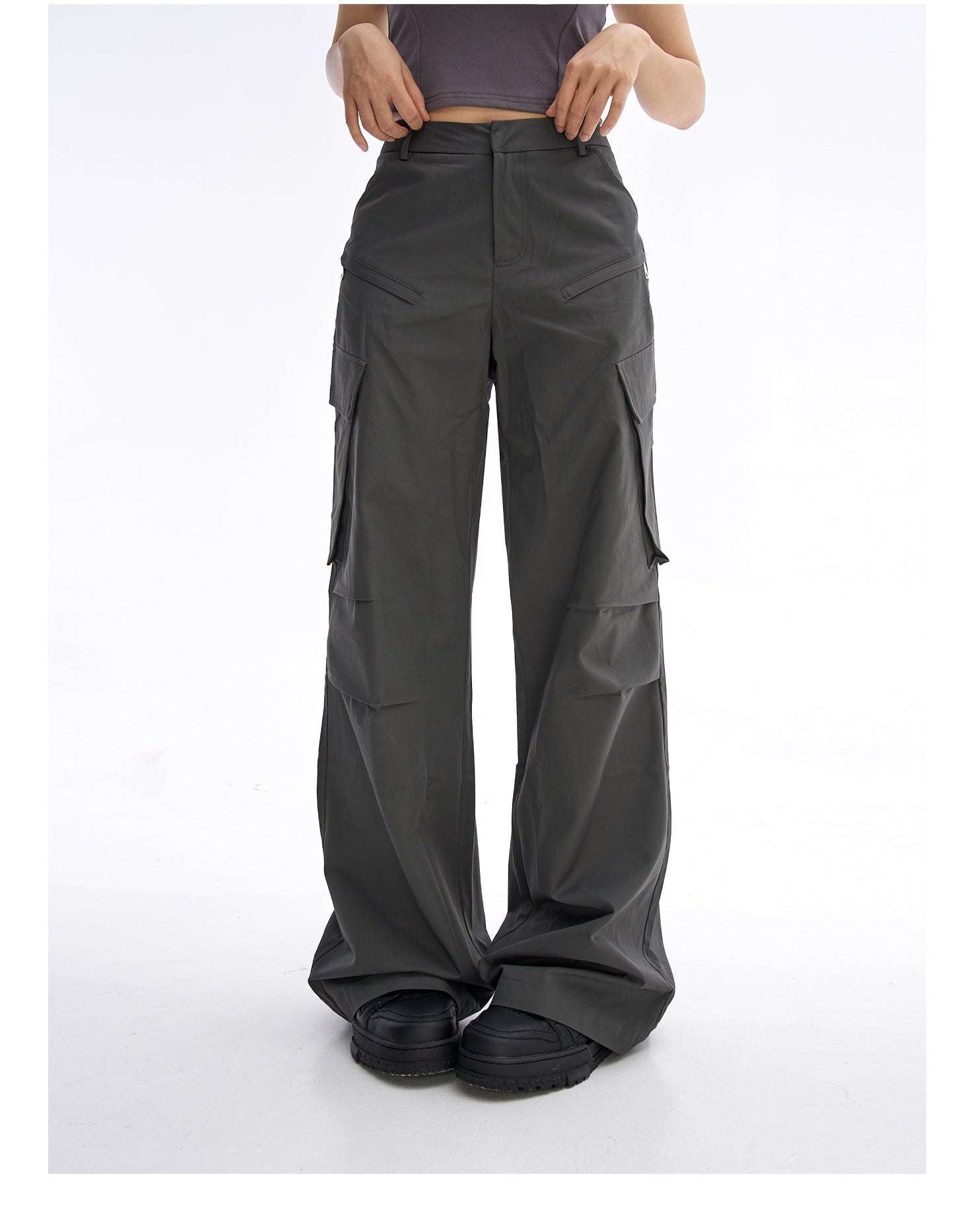 Multi-Pocket Design Pants, Retro Loose Trousers, Women's Cargo Pants - available at Sparq Mart