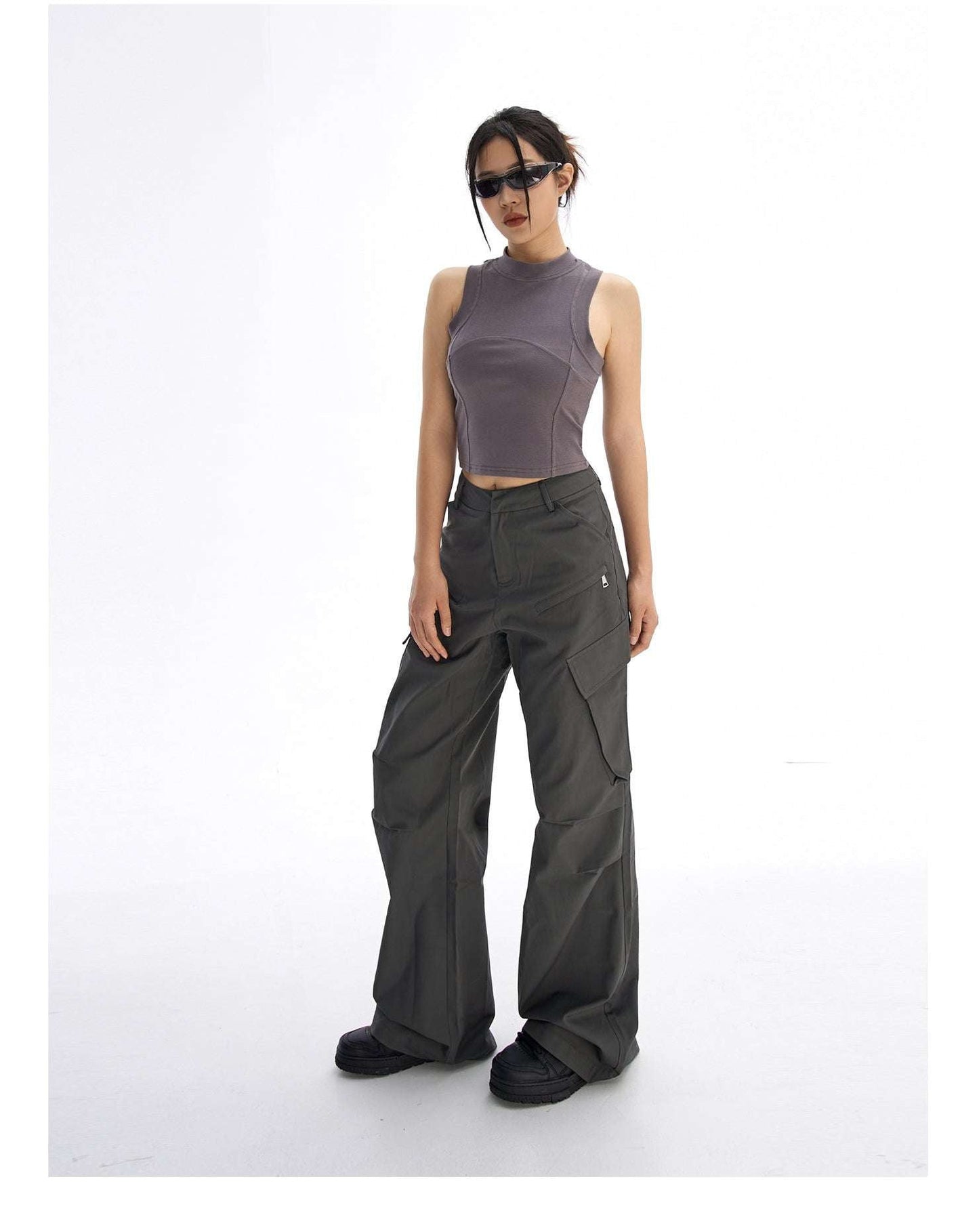 Multi-Pocket Design Pants, Retro Loose Trousers, Women's Cargo Pants - available at Sparq Mart