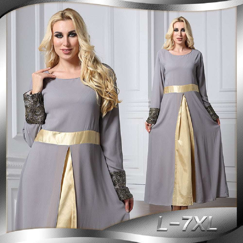 chiffon maxi dress, long sleeve dress, plus size chiffon - available at Sparq Mart