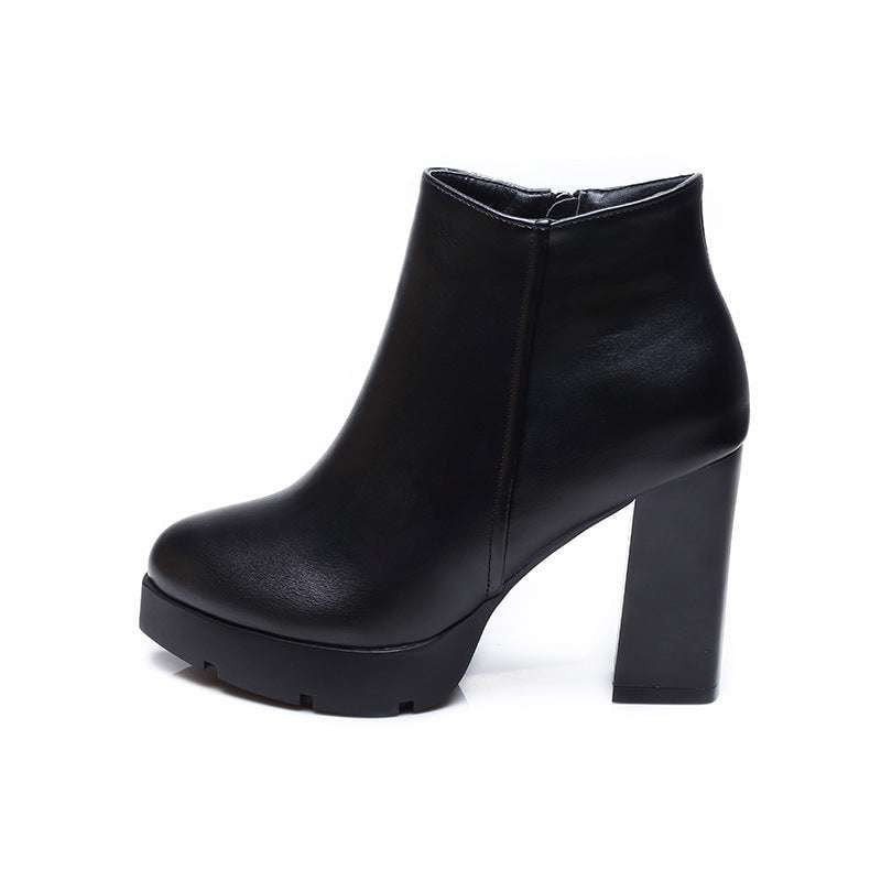 Black Velvet Ankle Boots, Comfortable Mesh Heels, Stylish High Heel Booties - available at Sparq Mart