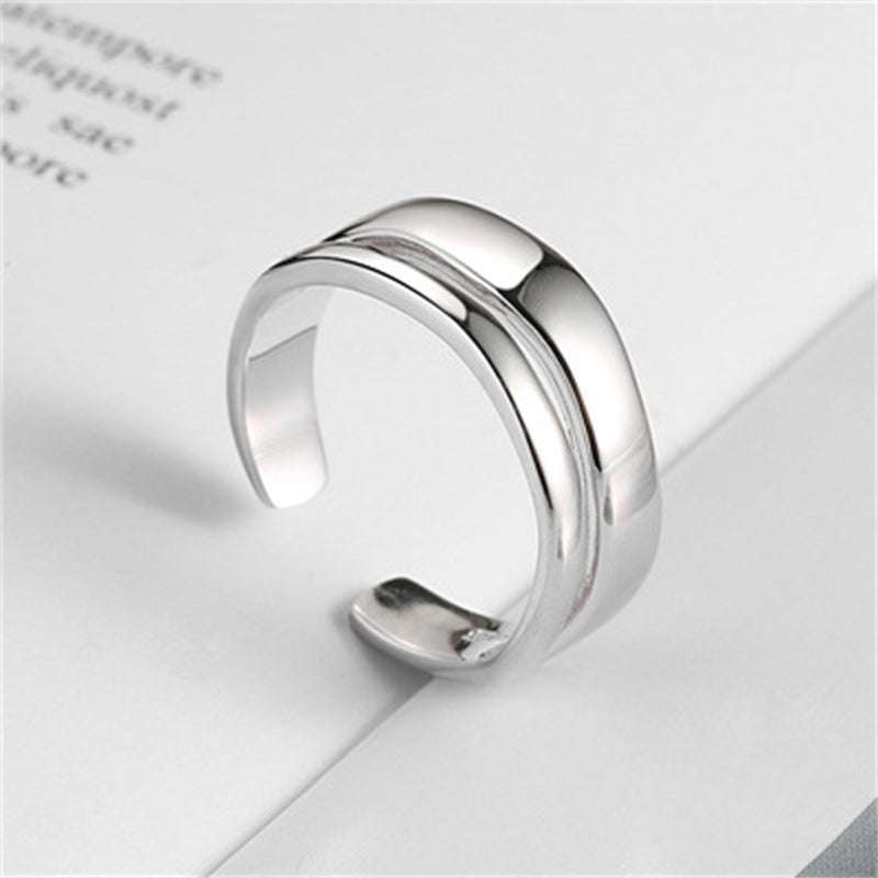 Double-layer Ring Women, Fashionable Silver Ring, Silver-plated Women's Ring - available at Sparq Mart