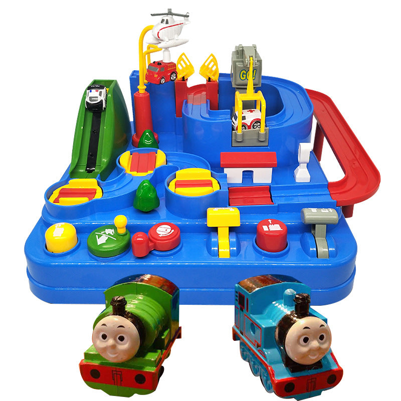 Educational Train Playset, Interactive Car Track, Kids Adventure Toy - available at Sparq Mart